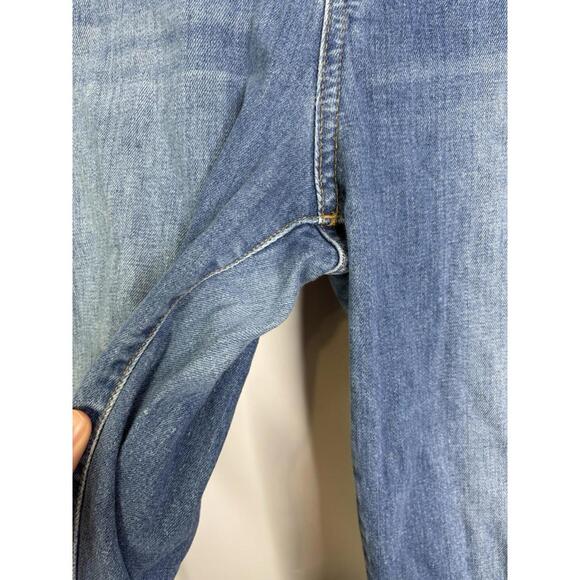 Madewell Jeans Womens 32 Slim Wide Leg Cropped Olympia Wash Button Fly Modest - Picture 5 of 12